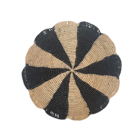 Paris Placemat, woven raffia tabletop