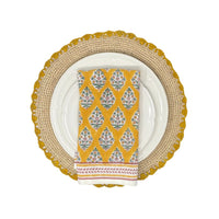 Marigold Raffia Placemats, Boho Round Natural Hand Woven Placemats, Table Mats for Dining Table