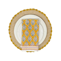 Marigold Raffia Placemats, Boho Round Natural Hand Woven Placemats, Table Mats for Dining Table