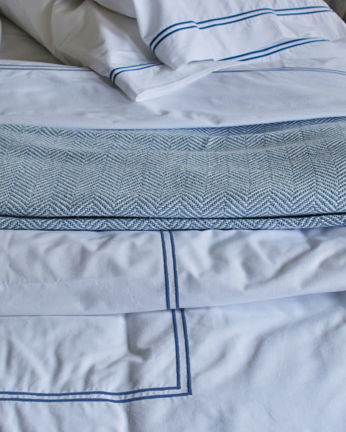 Ella Embroidered Duvet Cover & Shams Bedding Bundle