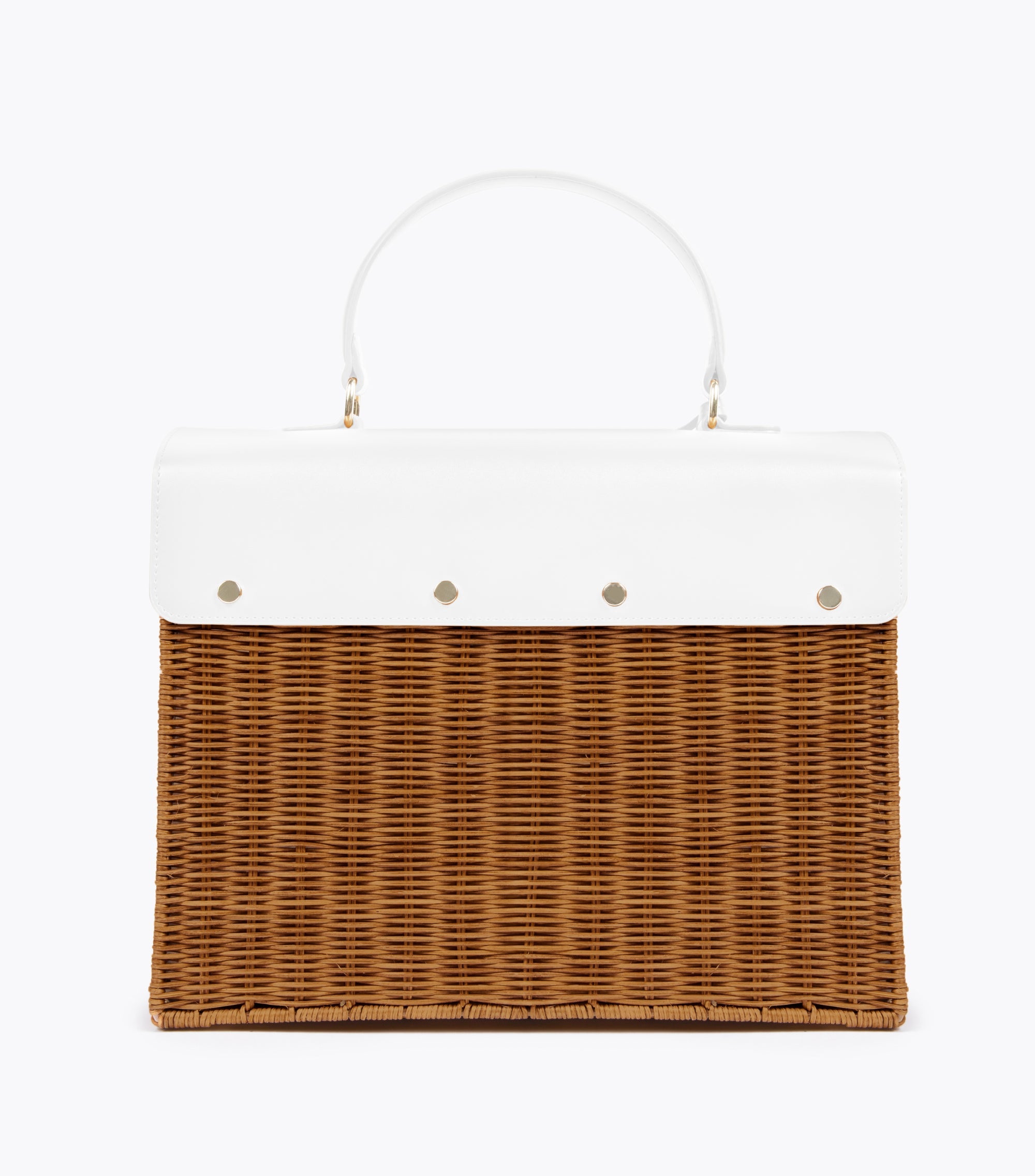THE LARGE LUNCHER - DARK WHITE WICKER