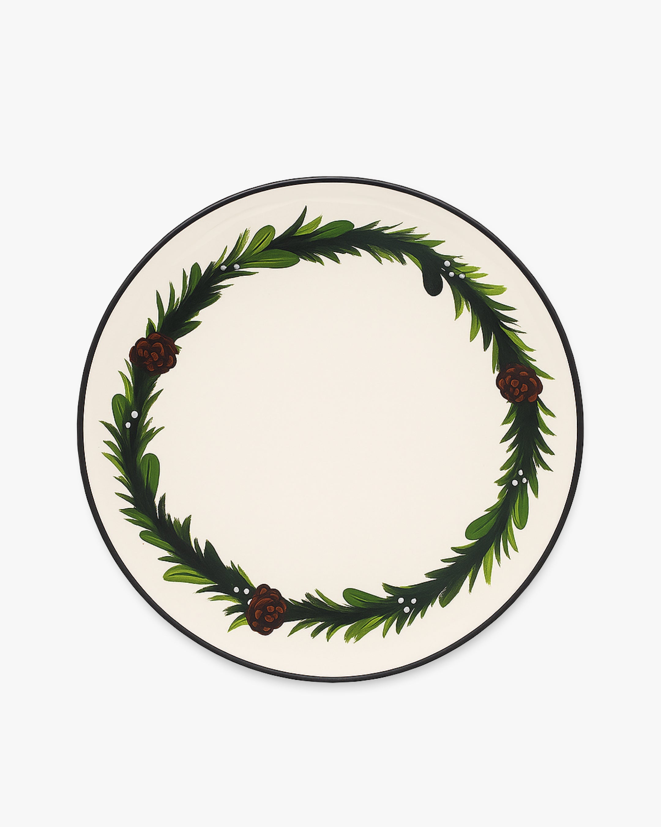 Winter Laurel Dinner Plate Set of 12 - Spruce