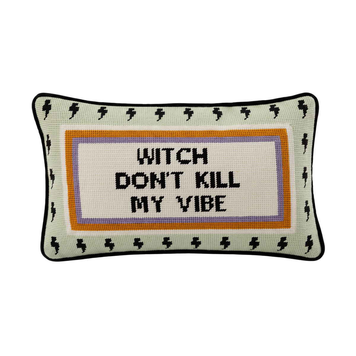 Witch Don't Kill My Vibe Needlepoint Pillow