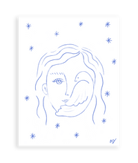 Woman & Dove Art Print
