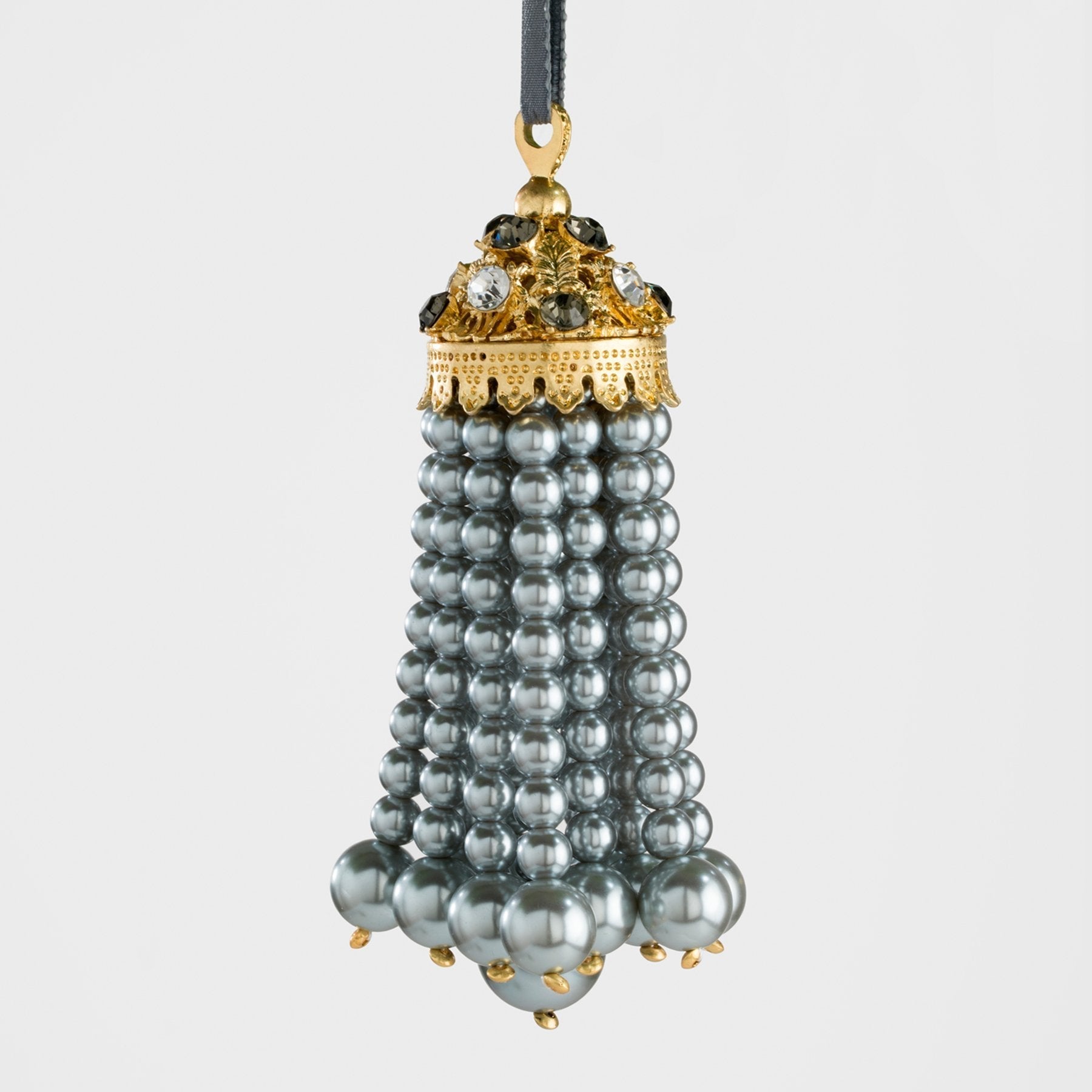 Hanging Pearl Tassel - Grey