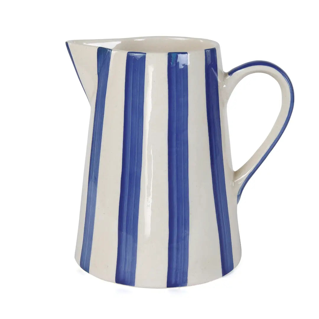 Ceramic Stripe Pitcher