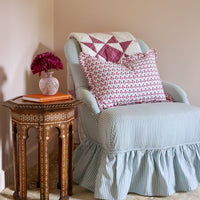 Abigail Pink Ruffled Lumbar Pillow