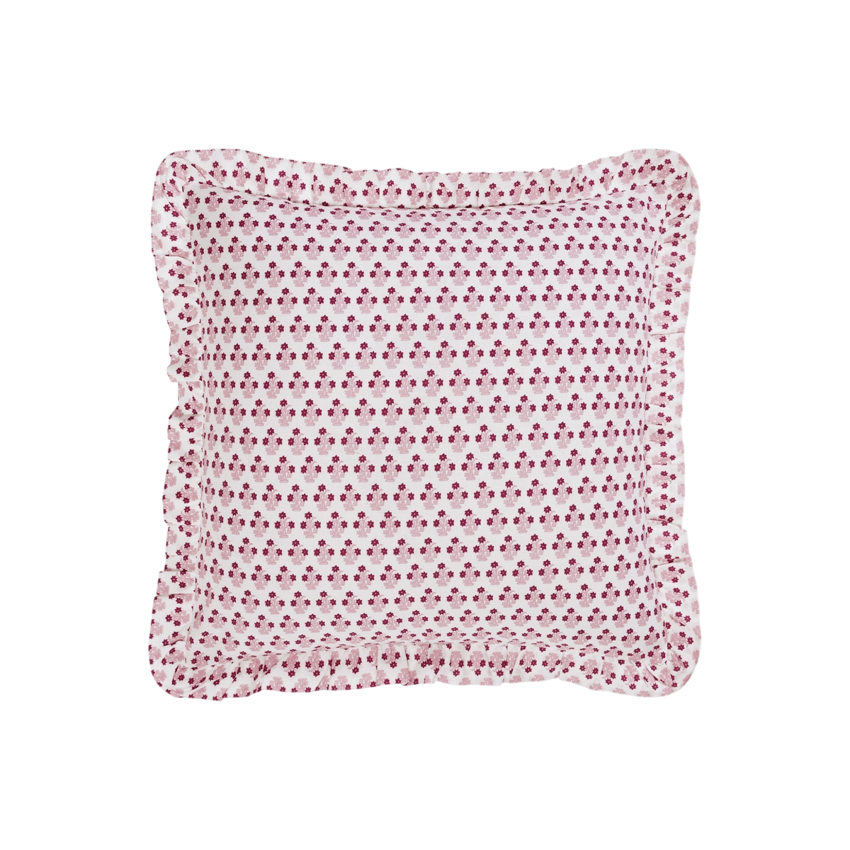 Abigail Pink Ruffled Throw Pillow