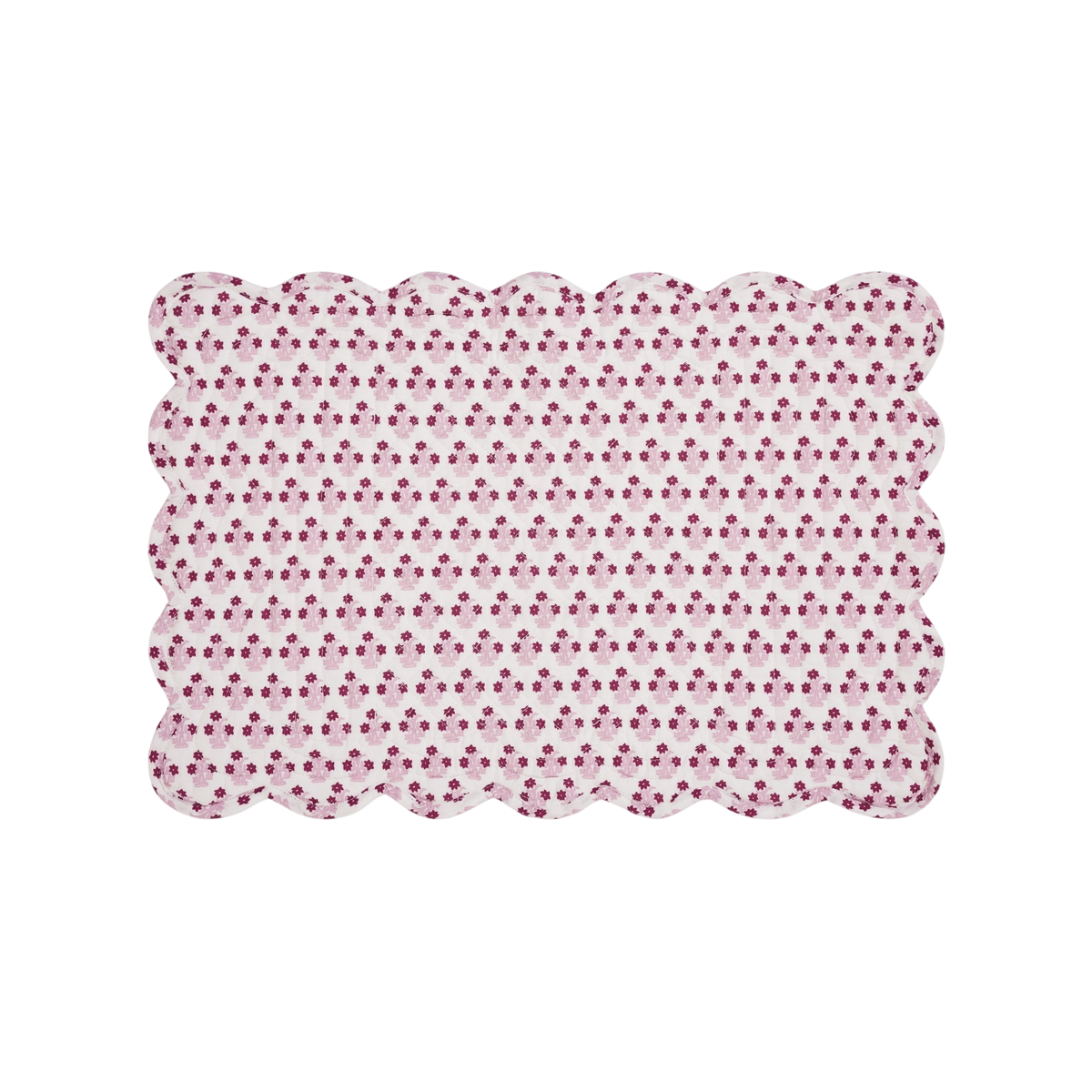 Abigail Pink Scalloped Quilted Placemat