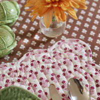 Abigail Pink Scalloped Quilted Placemat
