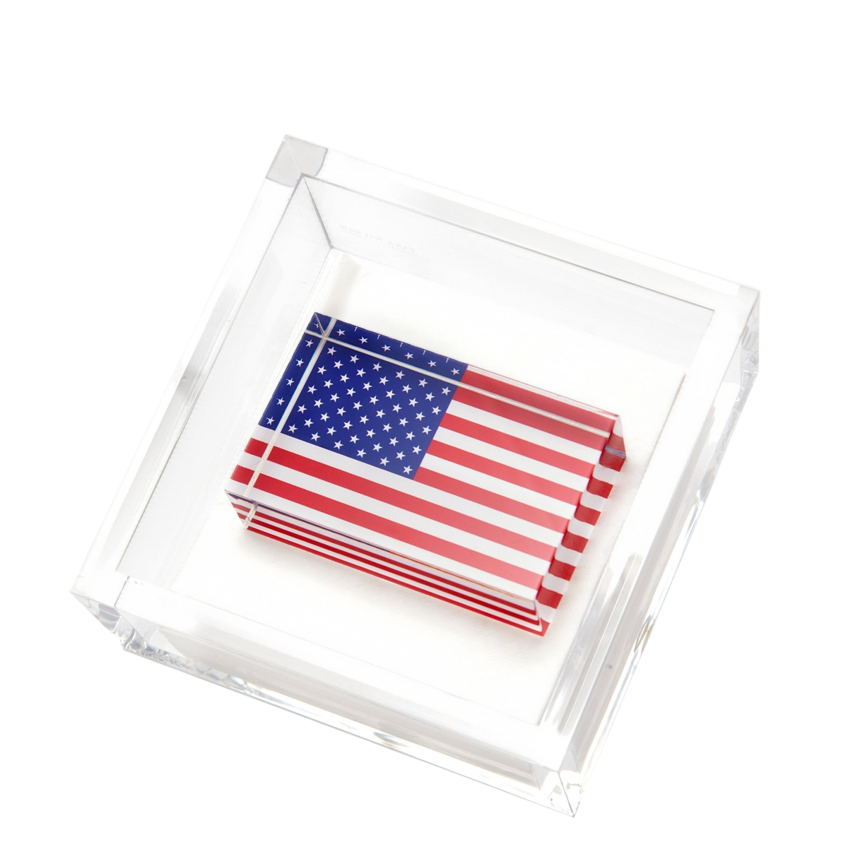 American Flag Acrylic Cocktail Napkin Holder