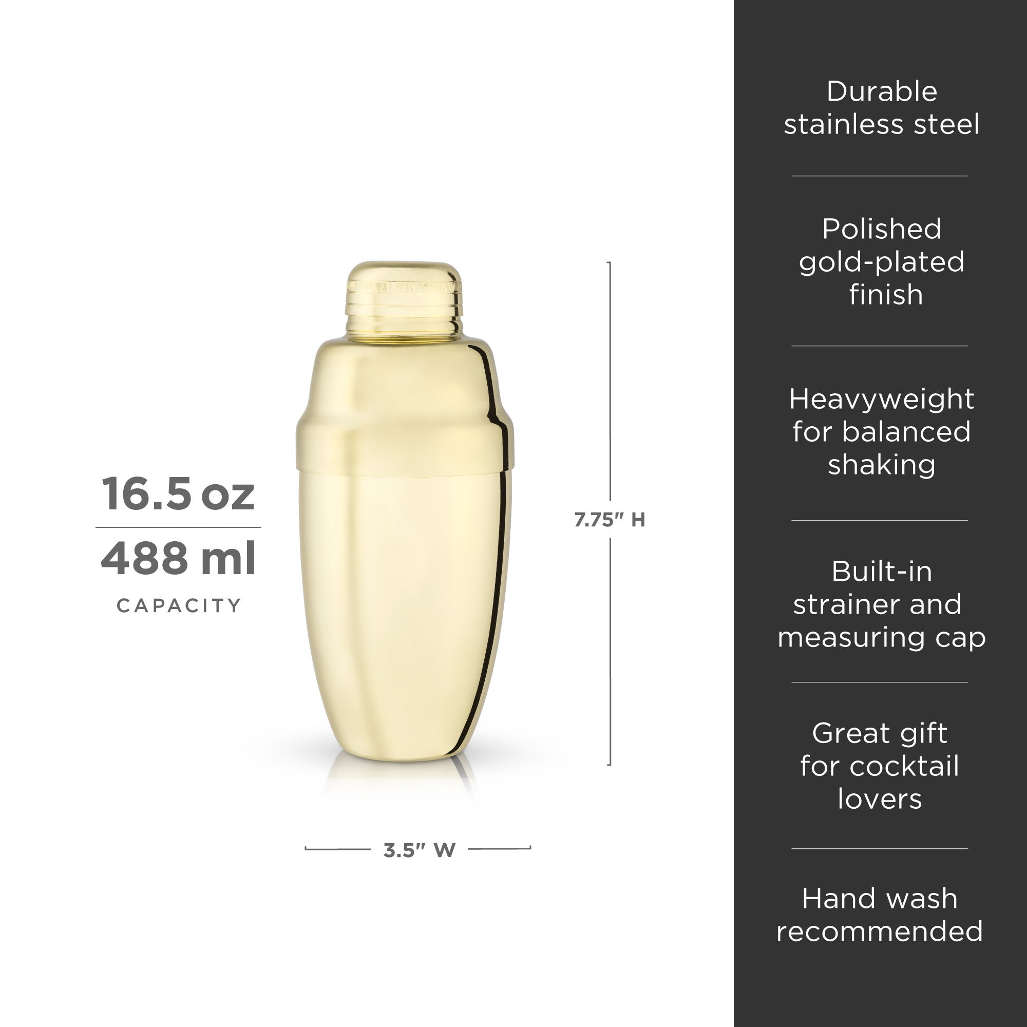Belmont Heavyweight Cocktail Shaker