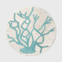 Delicate Coral Hand Beaded Placemat - Turquoise