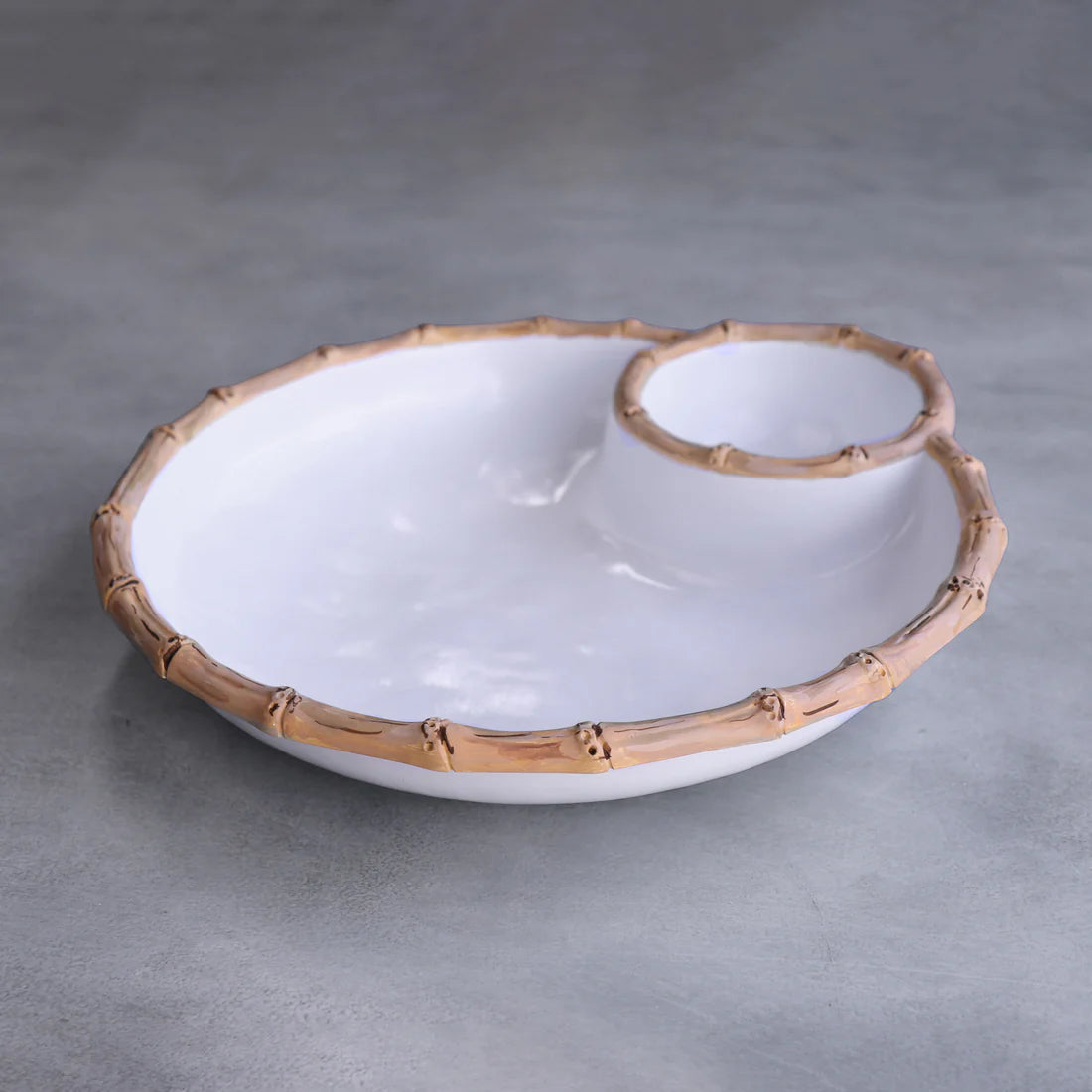 Bamboo Large Chip and Dip Bowl, Melamine