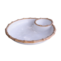 Bamboo Large Chip and Dip Bowl, Melamine