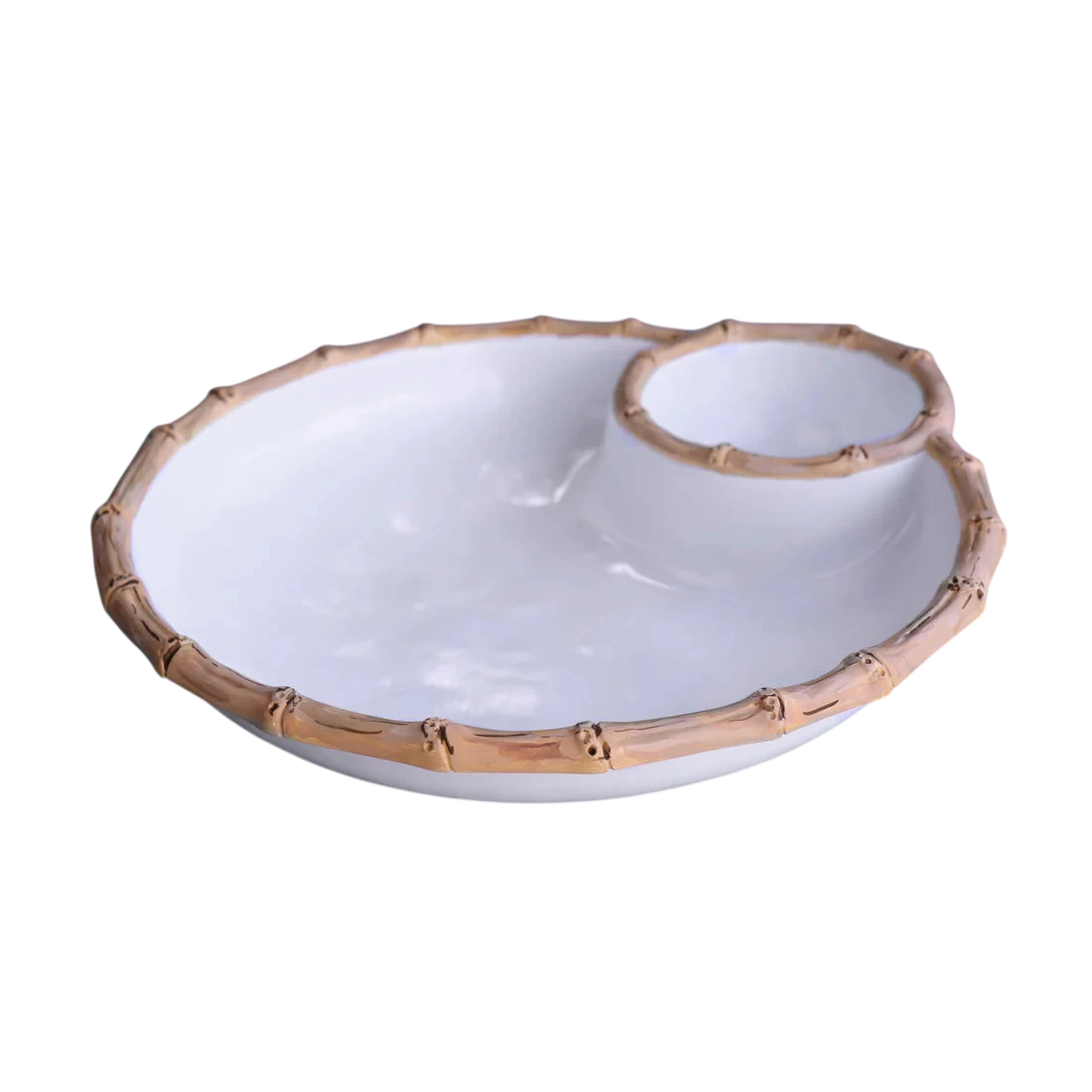 Bamboo Large Chip and Dip Bowl, Melamine
