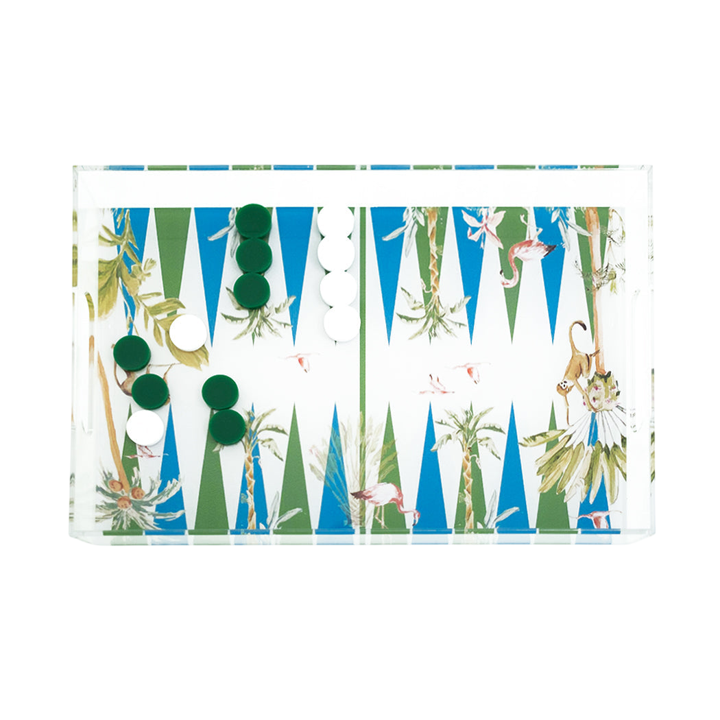 Acrylic backgammon tray