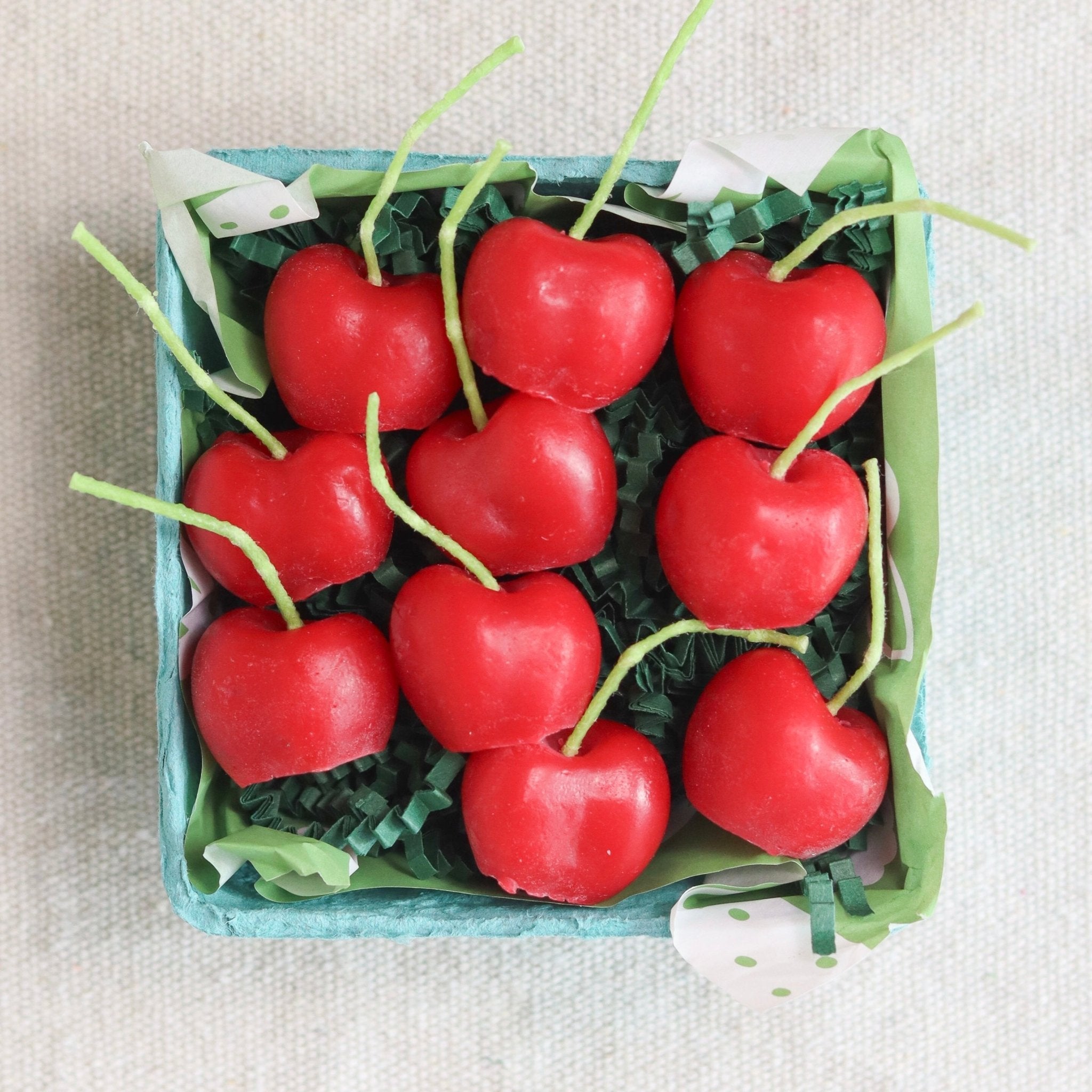Cherry Beeswax Birthday Candles