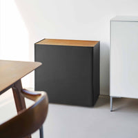 Mobile Hideaway Storage Cart (23" H) - Steel + Wood