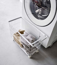 Rolling Wire Basket (14.8" H)  - Steel
