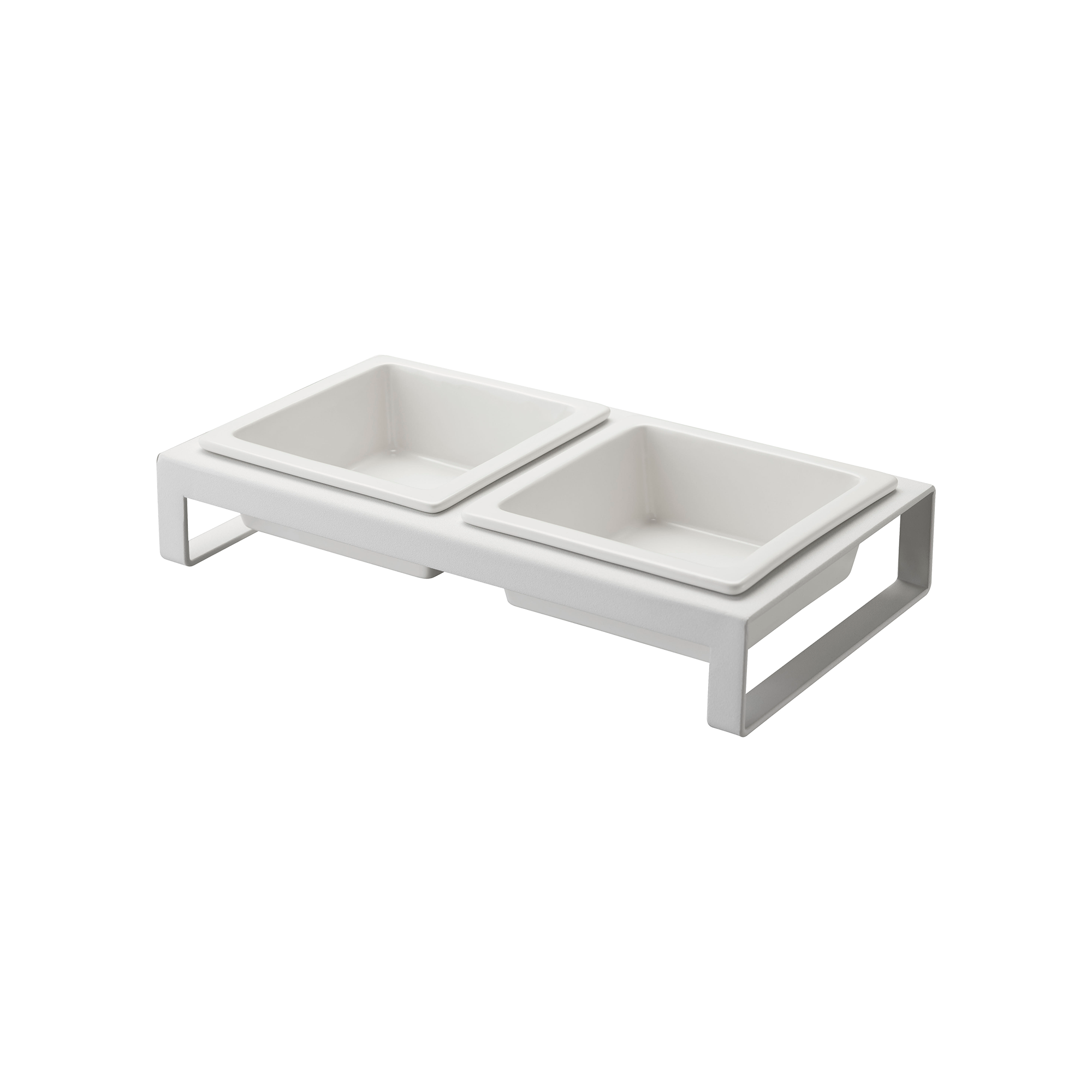 Pet Food Bowl - Steel + Ceramic