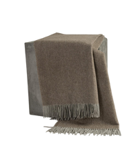 Cappuccino Herringbone Woven Yak Down Throw