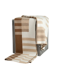 Bauhaus Cognac Knit Cashmere Throw