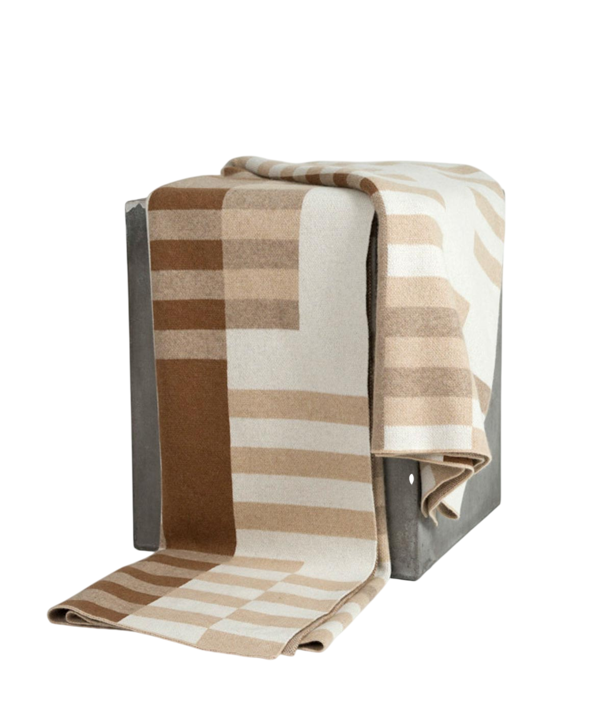 Bauhaus Cognac Knit Cashmere Throw