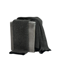 Platinum and Black Yak Down Taiga Throw