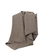 Platinum Yak Down Fisherman's Knit Throw