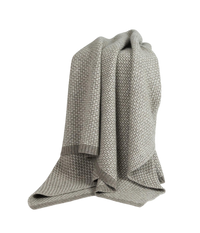 White Cashmere and Platinum Yak Down Taiga Throw