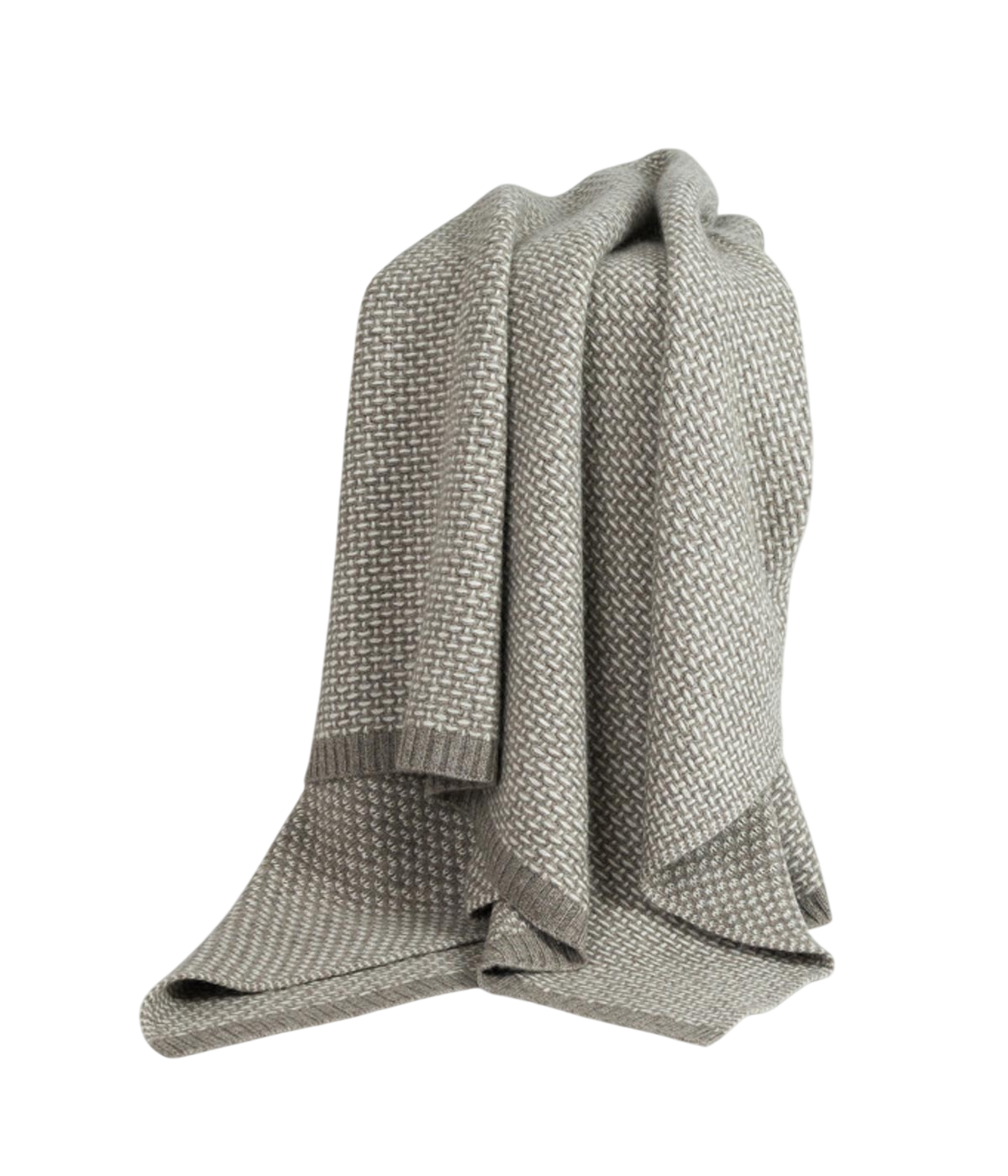 White Cashmere and Platinum Yak Down Taiga Throw