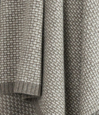 White Cashmere and Platinum Yak Down Taiga Throw