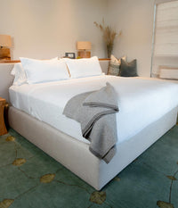 White Cashmere and Platinum Yak Down Taiga Throw