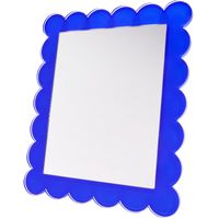 Blue Acrylic 11" x 13" Scallop Mirror