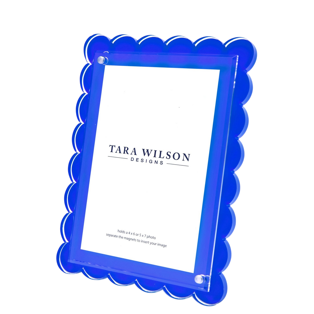 Blue Acrylic Scallop Frame