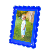 Blue Acrylic Scallop Frame