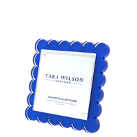 Blue Acrylic Square Scallop Frame