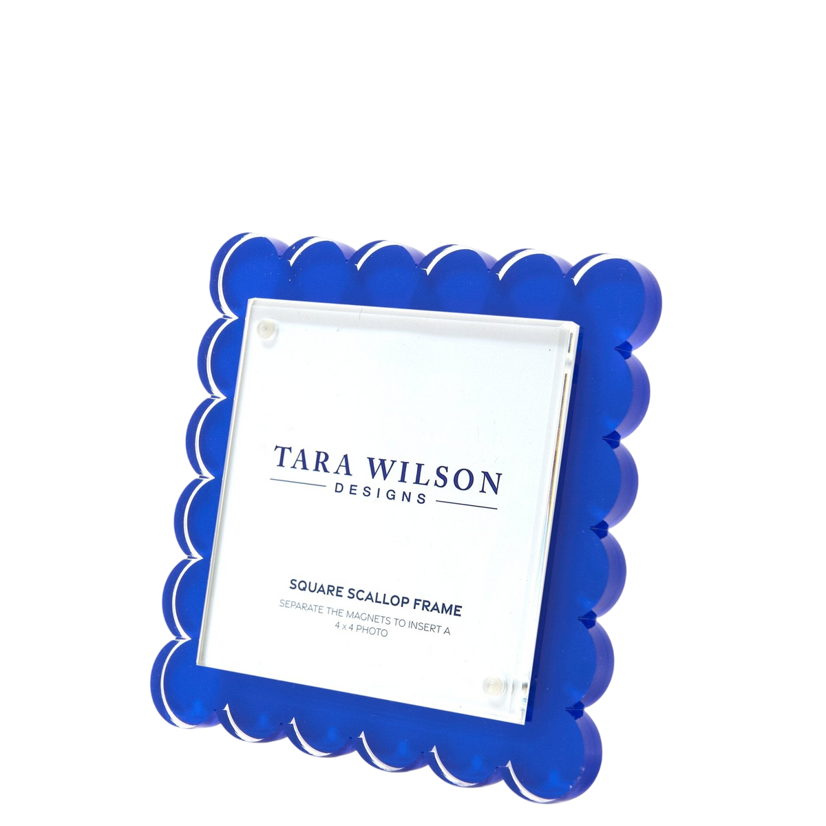 Blue Acrylic Square Scallop Frame
