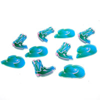 Blue Cowboy Hat & Boot Acrylic Tic Tac Toe