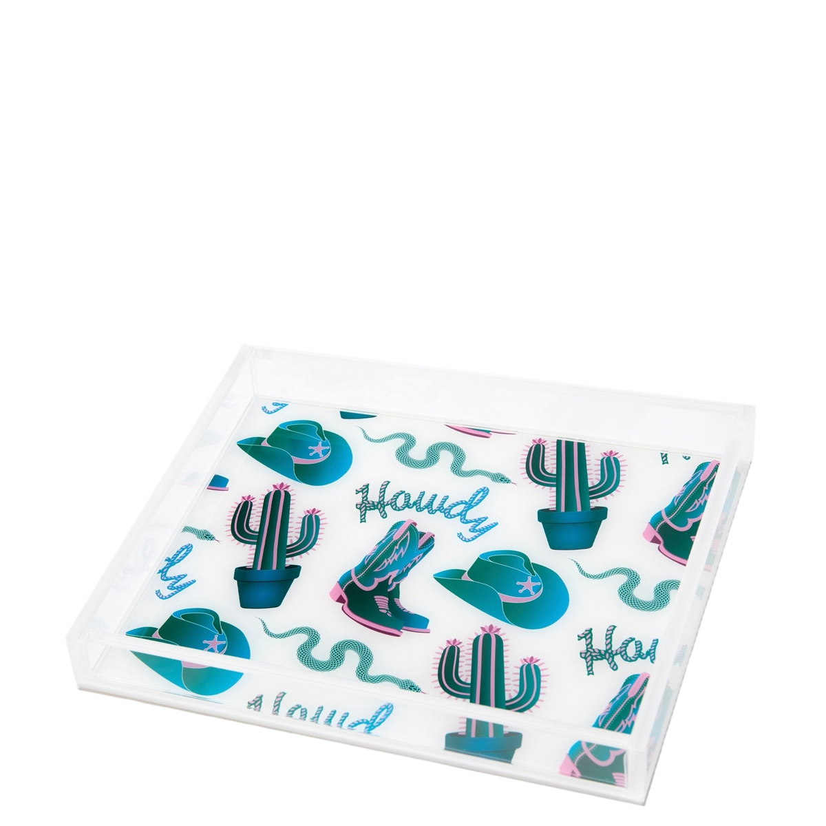 Blue Cowgirl Acrylic Tray