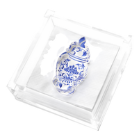 Blue Ginger Jar Acrylic Cocktail Napkin Holder