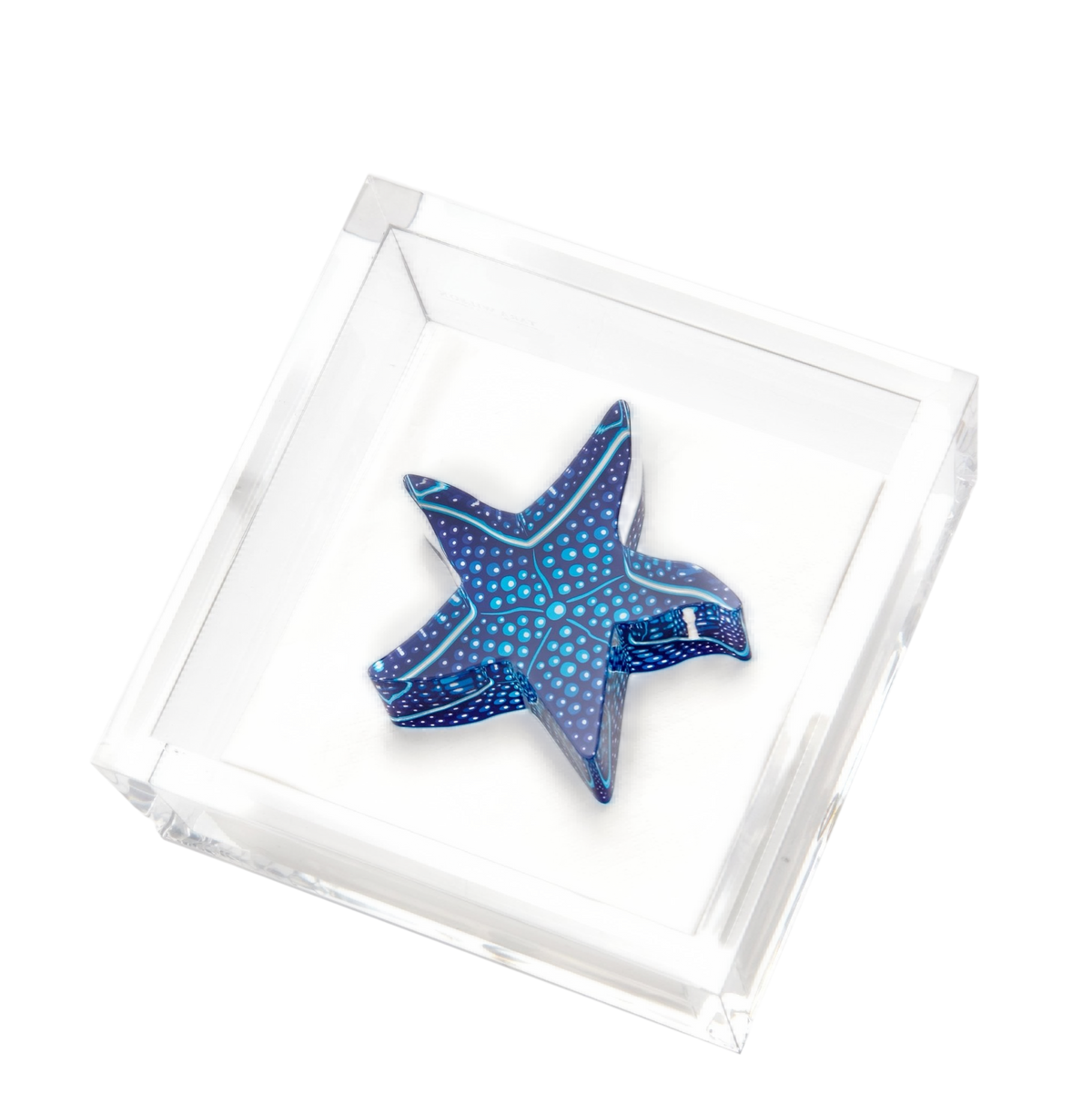 Blue Starfish Acrylic Cocktail Napkin Holder