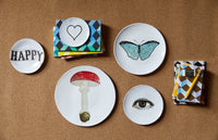 Astier de Villatte Blue Butterfly Plate