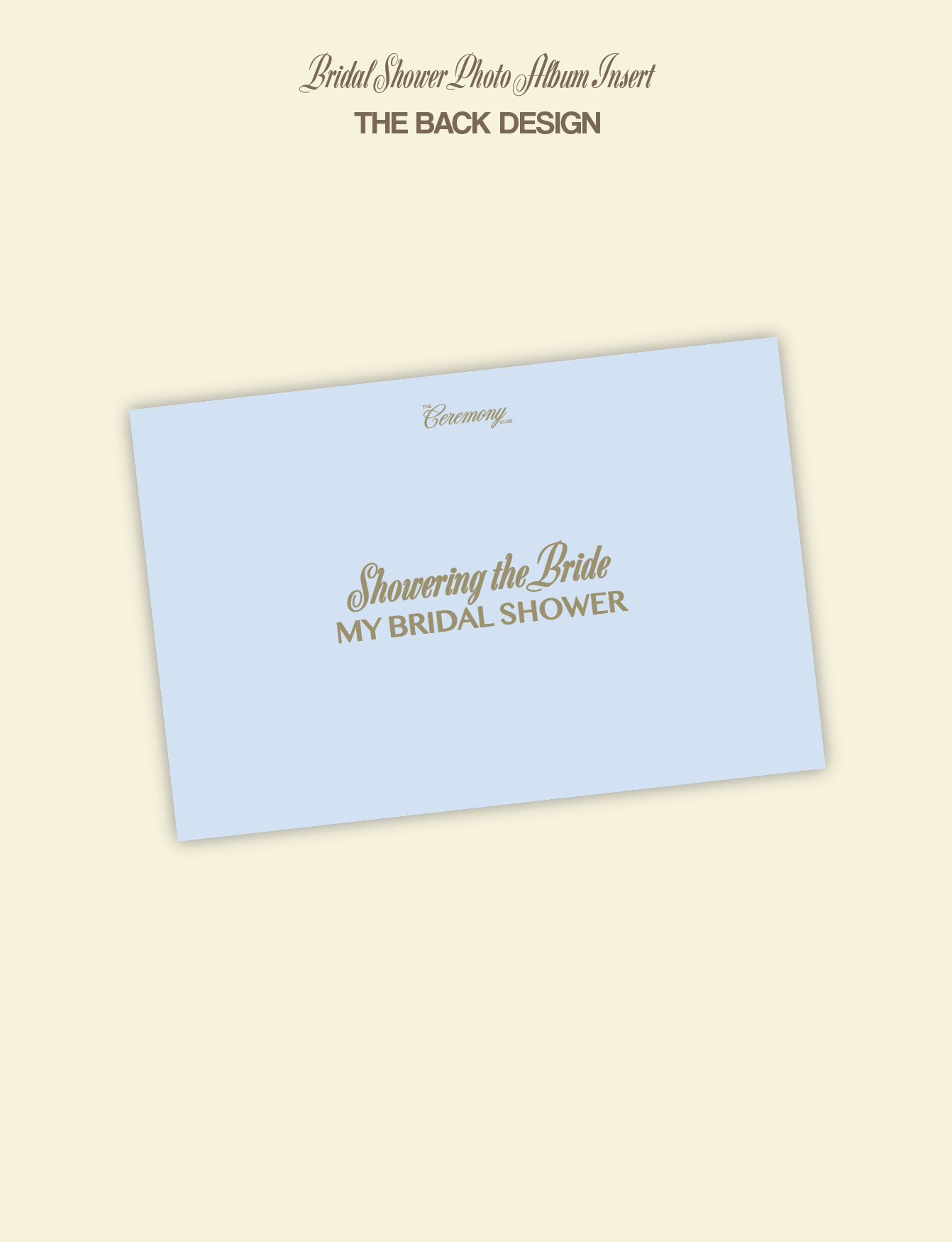 Bridal shower photo album insert pack