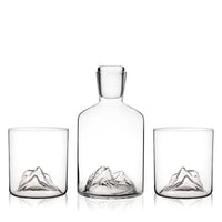 Mountain Crystal Decanter and Tumbler Set