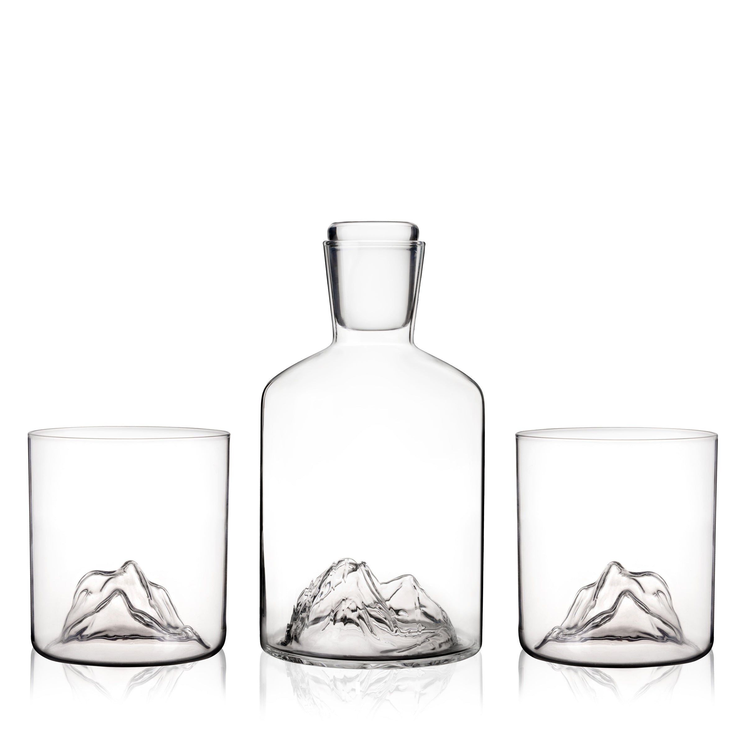 Mountain Crystal Decanter and Tumbler Set