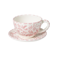 Coffee Cup with Saucer - Rosa