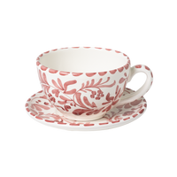 Coffee Cup with Saucer - Vino Tinto