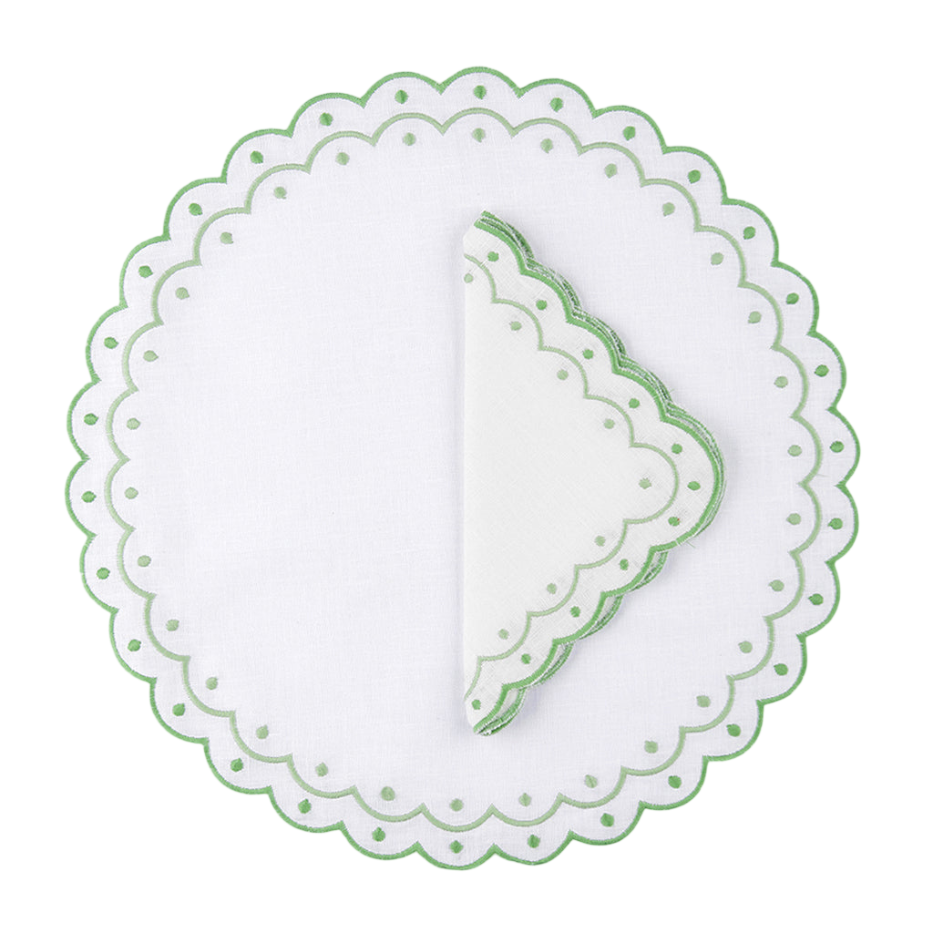 Carmen green linen placemat (set of 4)